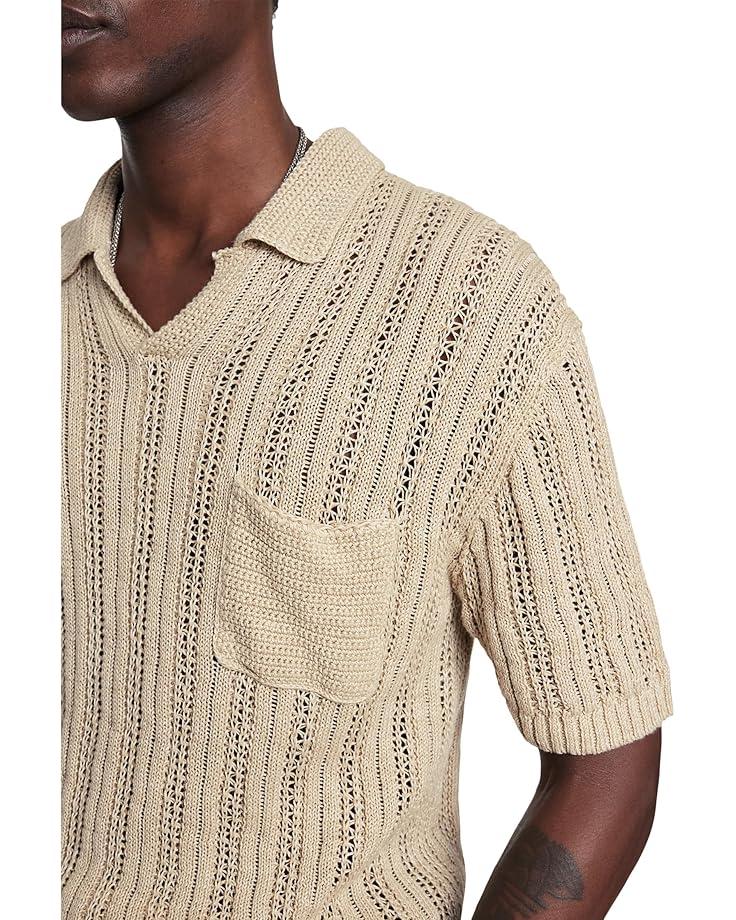 6pm John Varvatos Odin Linen Sweater Polo Y2317S25 Men's