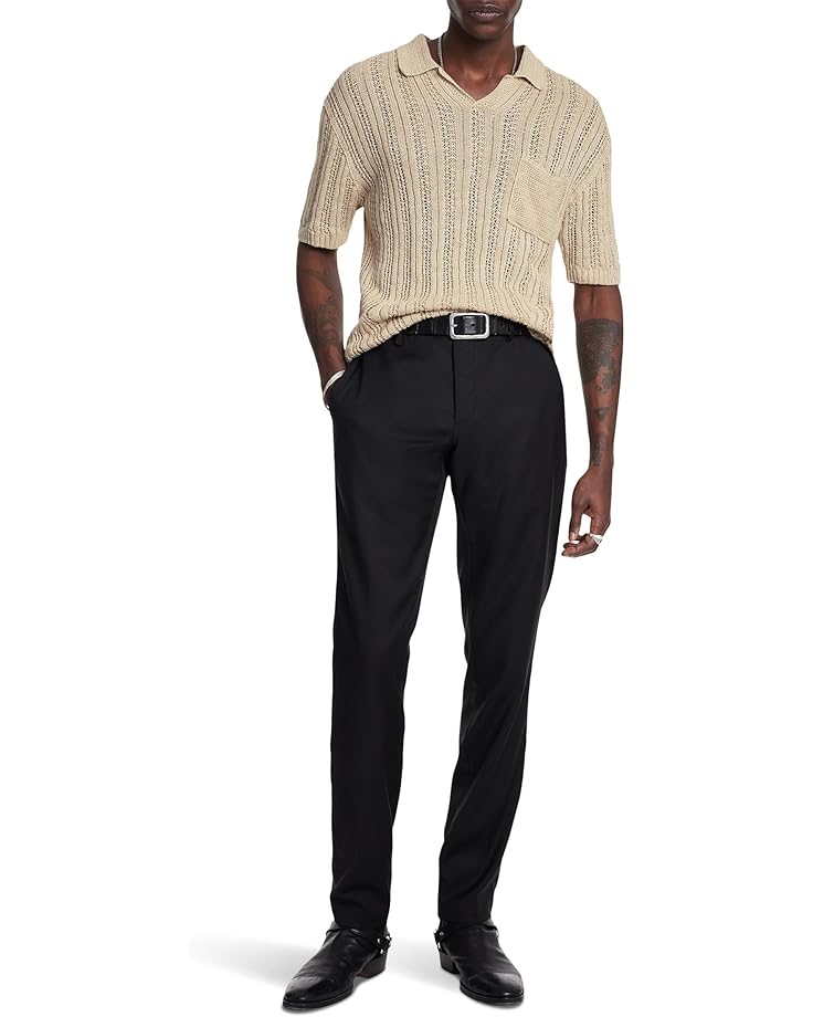 6pm John Varvatos Odin Linen Sweater Polo Y2317S25 Men's