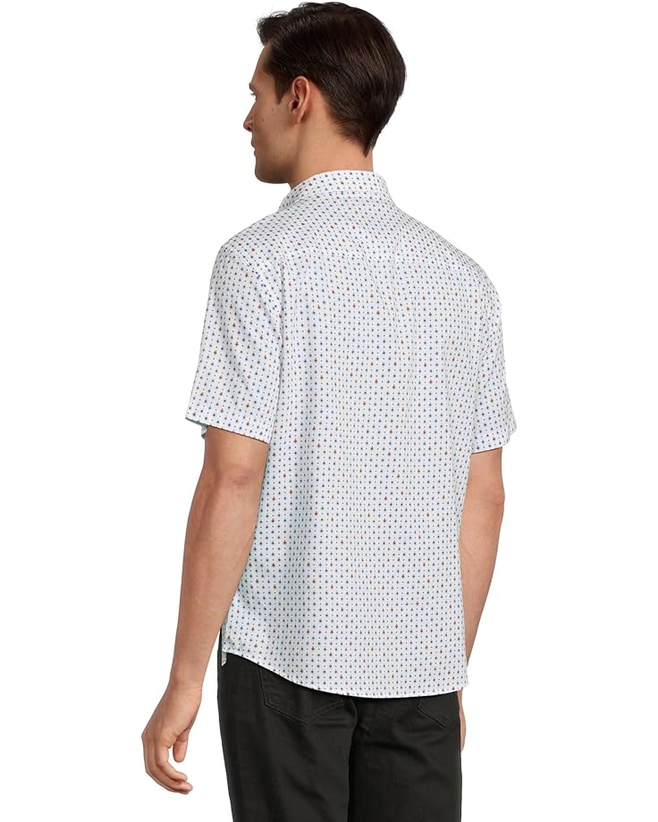 Johnston & Murphy Short Sleeve Ditsy Floral Print Shirt Men's