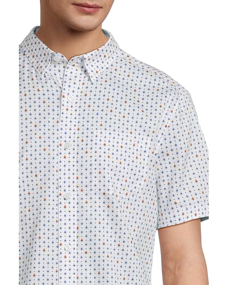 Johnston & Murphy Short Sleeve Ditsy Floral Print Shirt Men's
