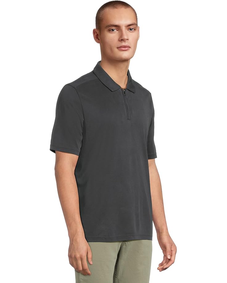 6pm Johnston & Murphy Vintage Birdseye Zip Polo Men's
