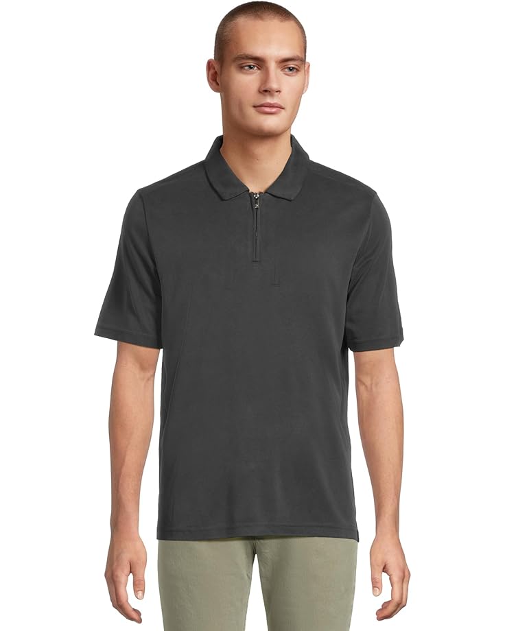 6pm Johnston & Murphy Vintage Birdseye Zip Polo Men's