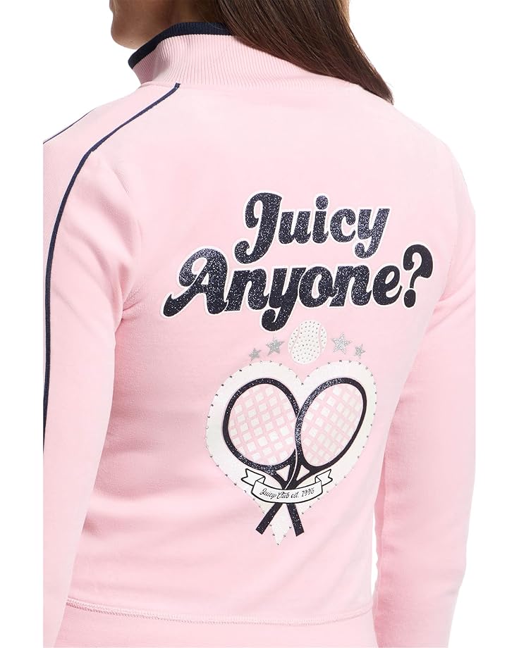 Juicy Couture Heritage Mock Neck Track Jacket With Back Graphic Women's