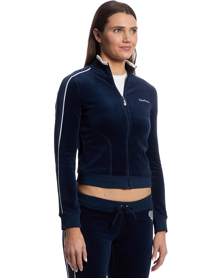 Juicy Couture Heritage Mock Neck Track Jacket With Back Graphic Women's