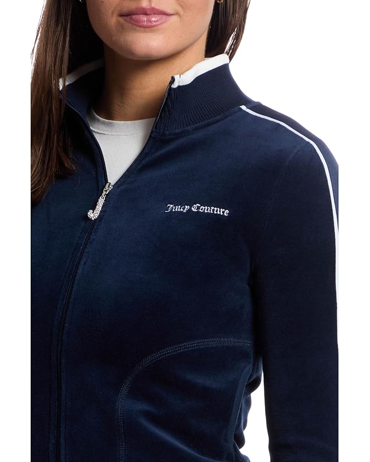 Juicy Couture Heritage Mock Neck Track Jacket With Back Graphic Women's