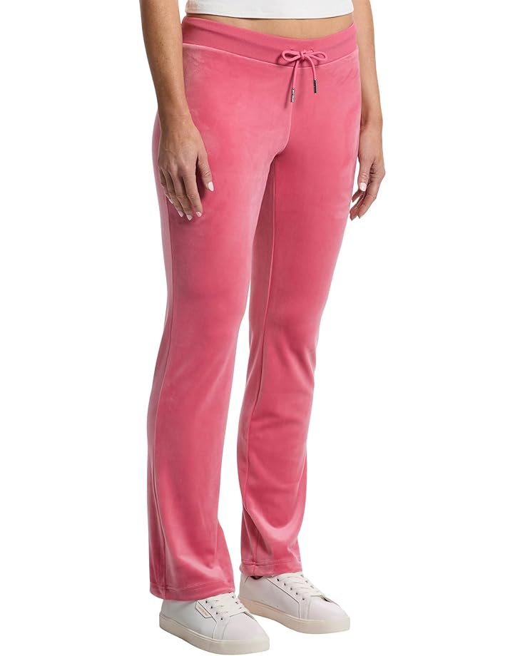 Juicy Couture Luxe Velour Rib Waist Velour Pants With Mixed Ston Women's