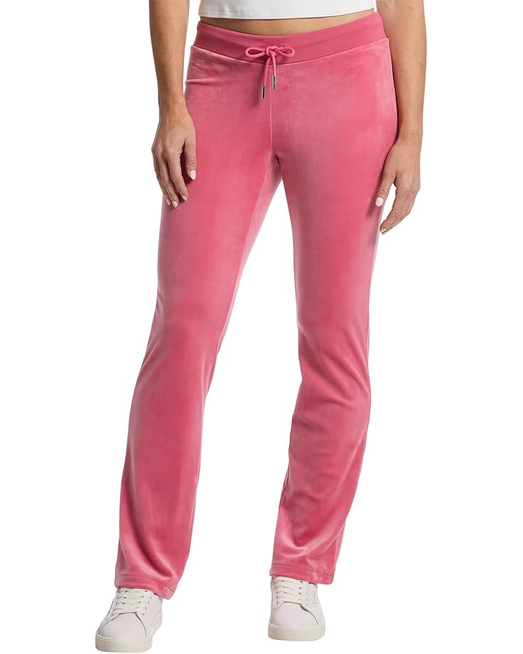 Juicy Couture Luxe Velour Rib Waist Velour Pants with Mixed Ston Women's