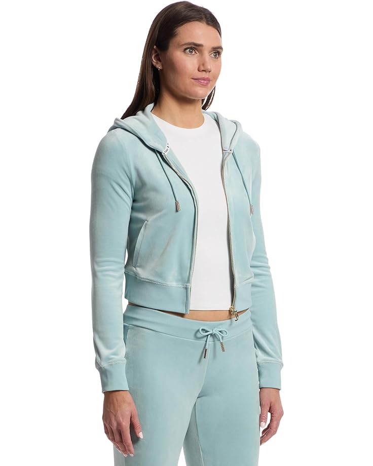 Juicy Couture Solid Classic Juicy Hoodie With Back Bling Women's
