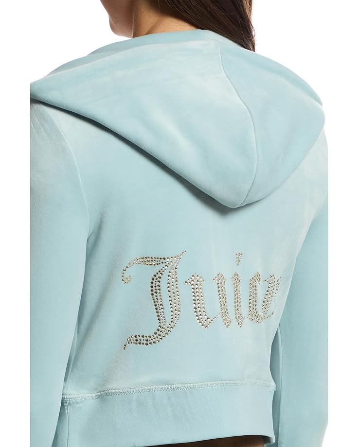 Juicy Couture Solid Classic Juicy Hoodie With Back Bling Women's