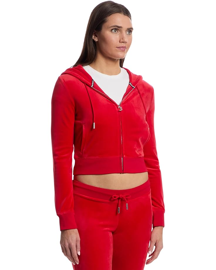 Juicy Couture Solid Classic Juicy Hoodie With Back Bling Women's