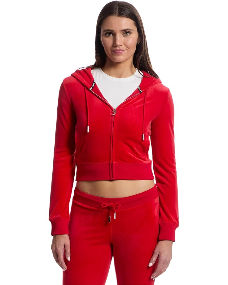 Juicy Couture Solid Classic Juicy Hoodie With Back Bling Women's