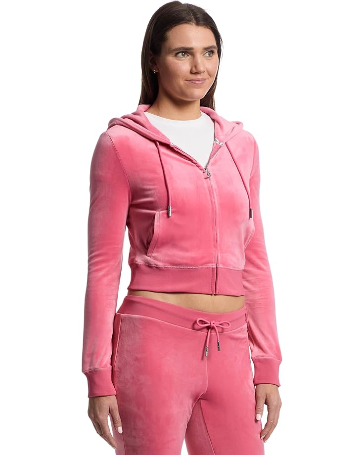 Juicy Couture Solid Classic Juicy Hoodie With Back Bling Women's Pink Lemonade
