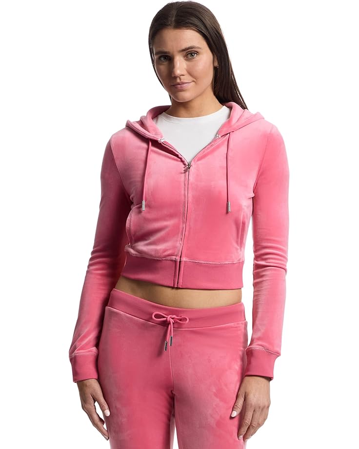 Juicy Couture Solid Classic Juicy Hoodie With Back Bling Women's Pink Lemonade