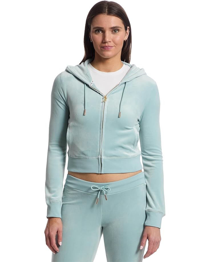 Juicy Couture Solid Classic Juicy Hoodie With Back Bling Women's
