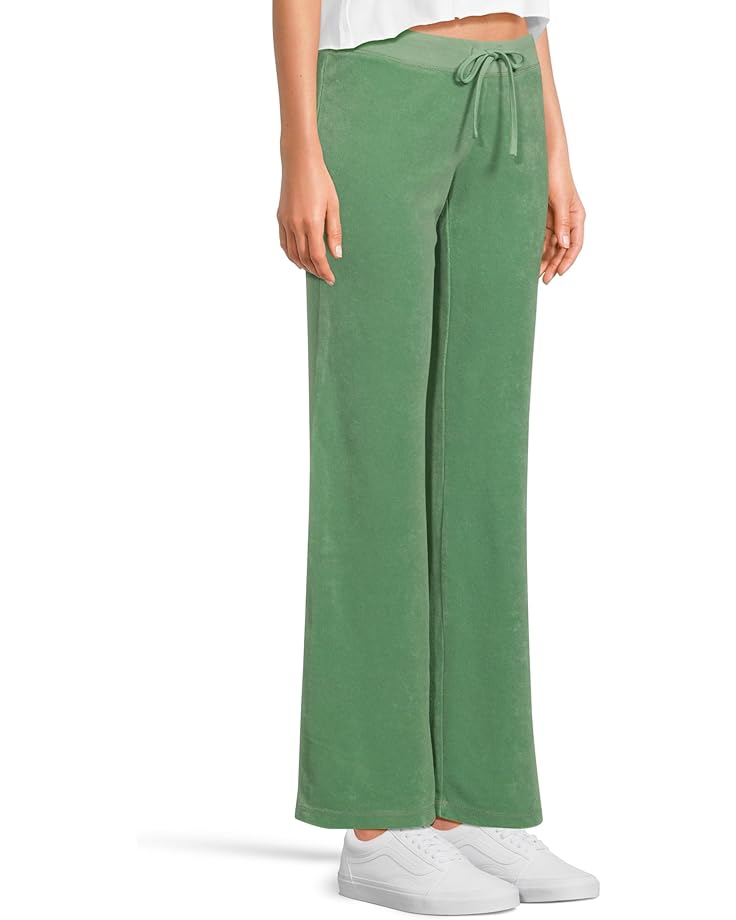 6pm Juicy Couture Washed Towel Terry Heritage Wide Leg Track Pants Women's