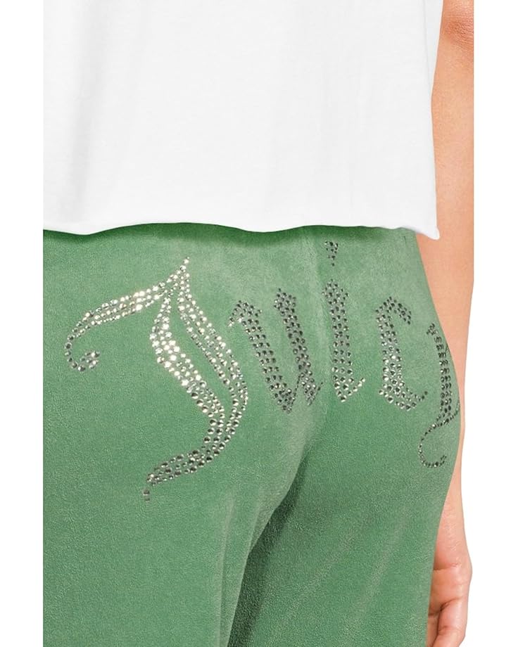 6pm Juicy Couture Washed Towel Terry Heritage Wide Leg Track Pants Women's