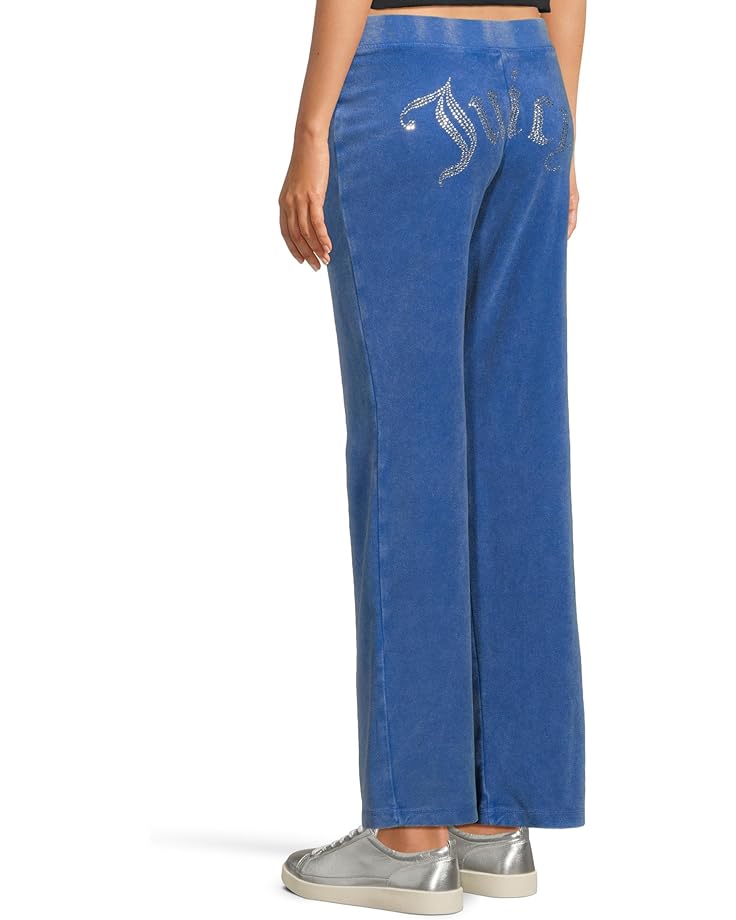 6pm Juicy Couture Washed Towel Terry Heritage Wide Leg Track Pants Women's