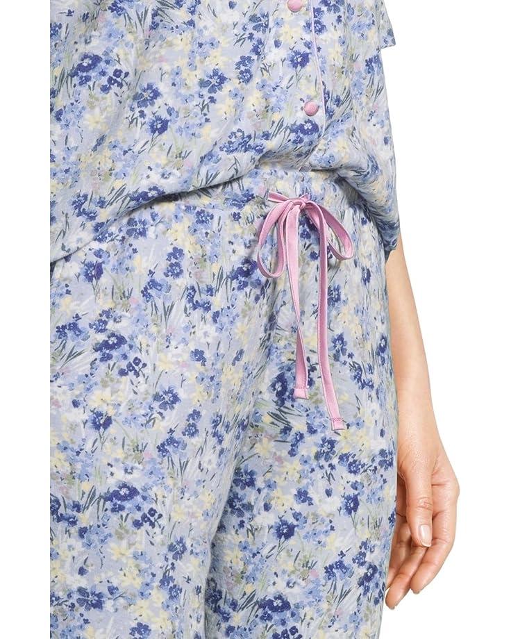 Karen Neuburger Elbow Sleeve Notch Collar Girlfriend PJ Set Women's