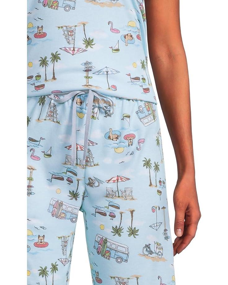 6pm Karen Neuburger Novelty Print Short Sleeve Bermuda Set Women's