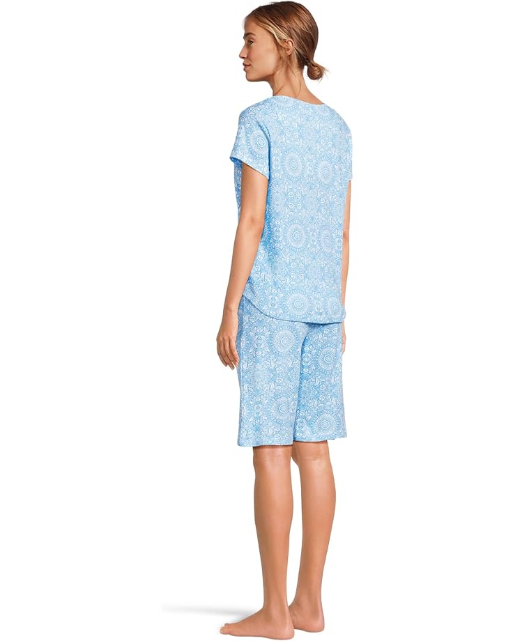 6pm Karen Neuburger Novelty Print Short Sleeve Bermuda Set Women's