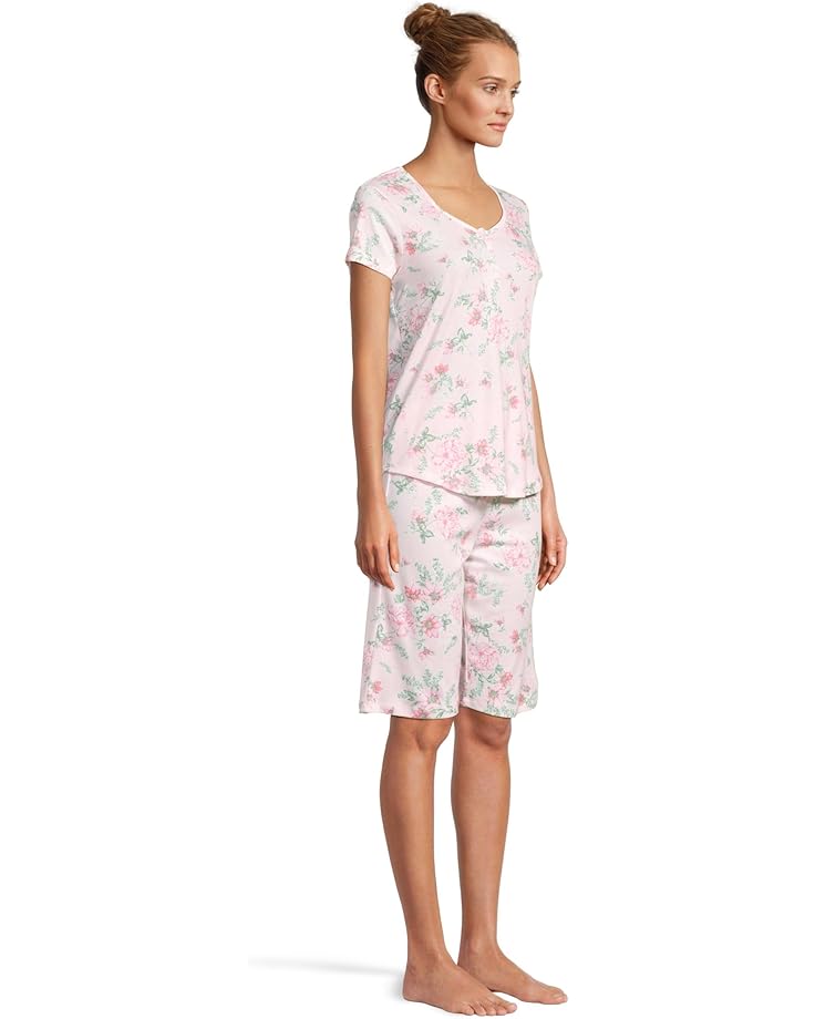 6pm Karen Neuburger Novelty Print Short Sleeve Bermuda Set Women's