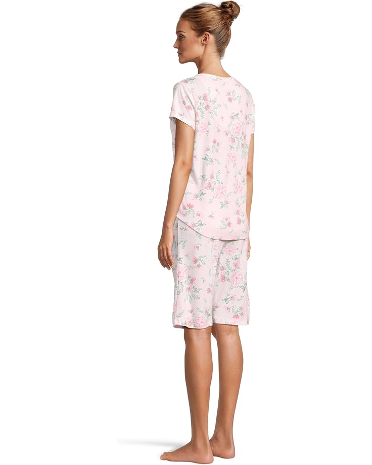 6pm Karen Neuburger Novelty Print Short Sleeve Bermuda Set Women's