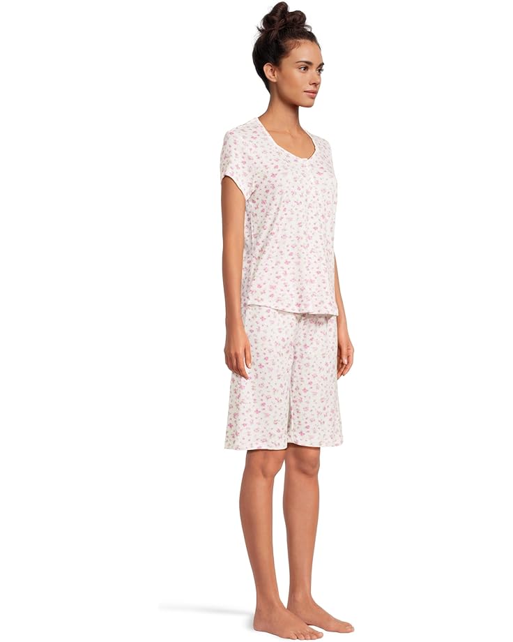 6pm Karen Neuburger Novelty Print Short Sleeve Bermuda Set Women's