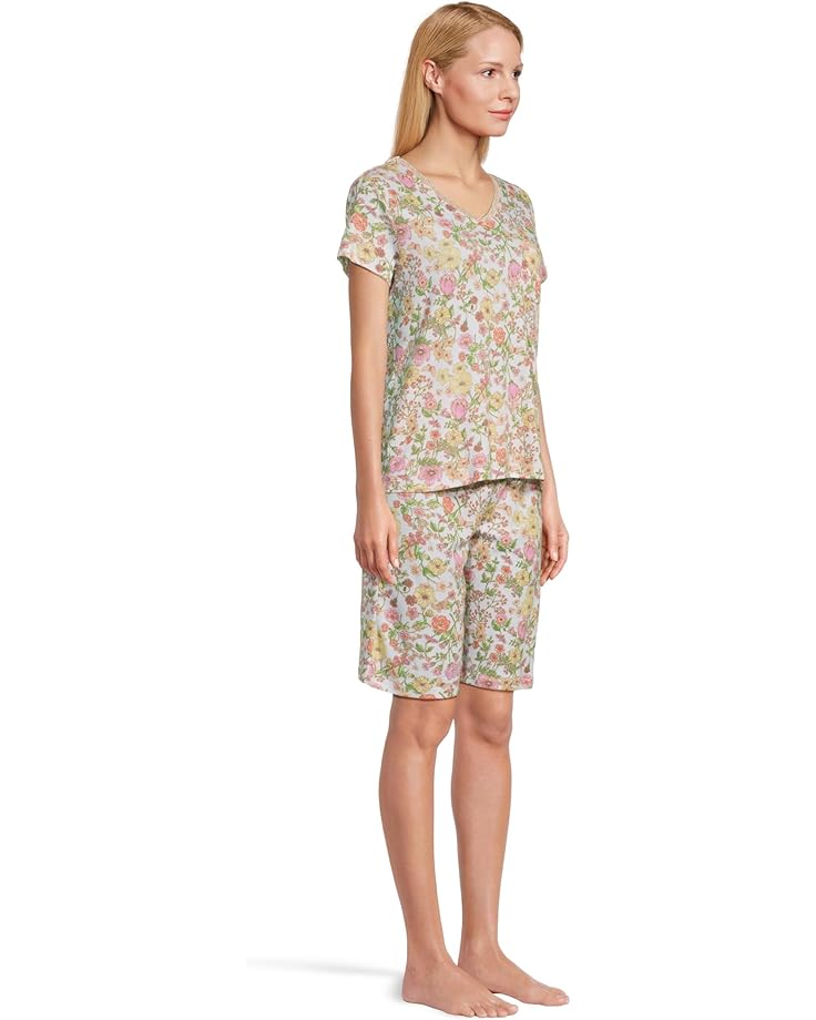 6pm Karen Neuburger Novelty Short Sleeve Bermuda Pajama Set Women's