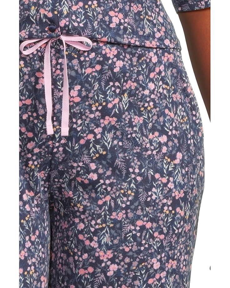 Karen Neuburger Short Sleeve Notch Collar And Pant PJ Set Women's