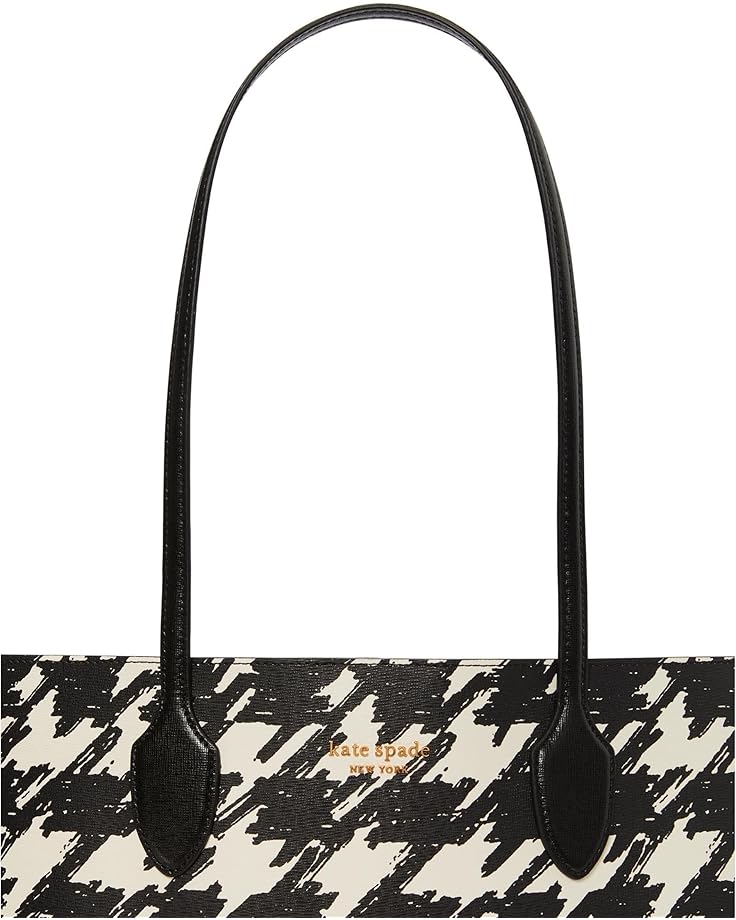 Kate Spade New York Bleecker Painterly Houndstooth Printed PVC Large Tote