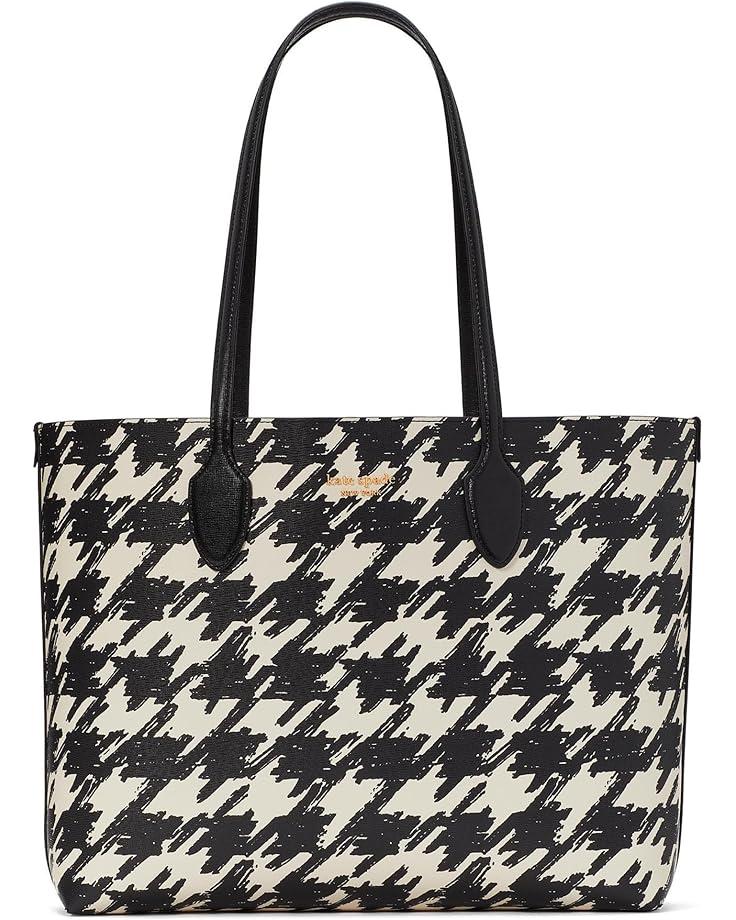 Kate Spade New York Bleecker Painterly Houndstooth Printed PVC Large Tote