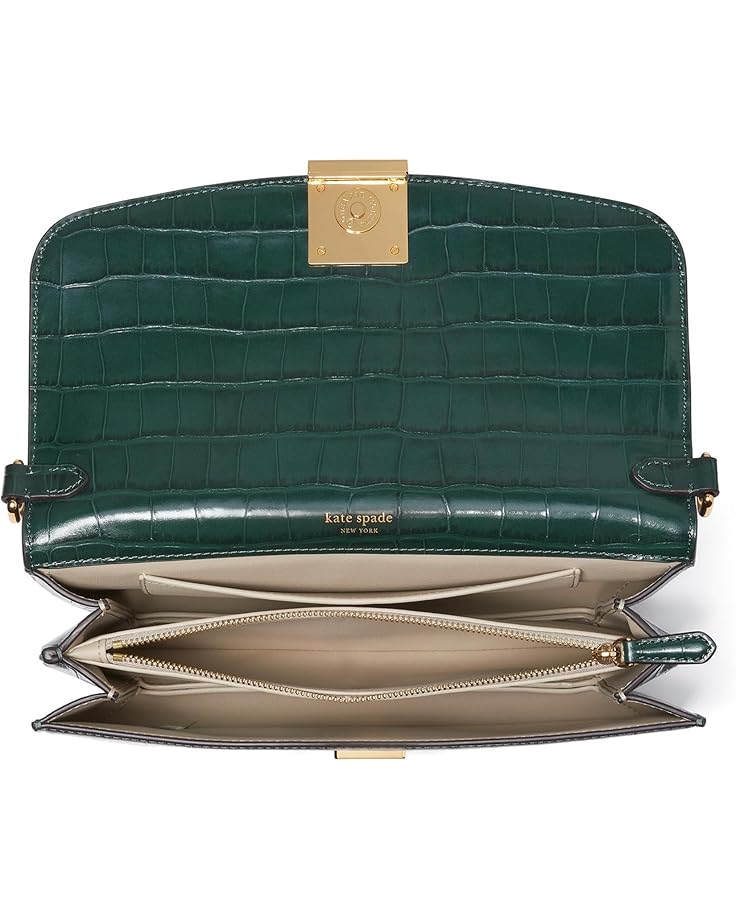 Kate Spade New York Dakota Croc Embossed Leather Medium Convertible Shoulder Bag