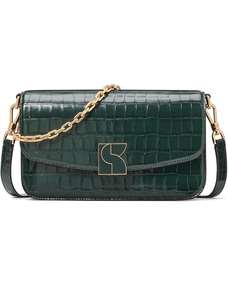 Kate Spade New York Dakota Croc Embossed Leather Medium Convertible Shoulder Bag