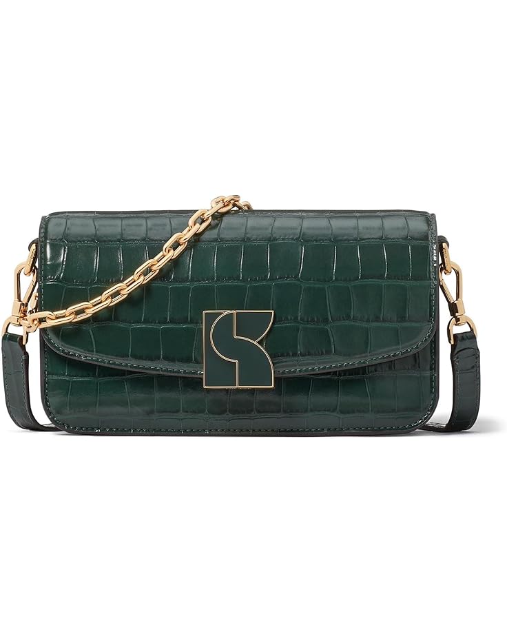 Kate Spade New York Dakota Croc Embossed Leather Small Crossbody