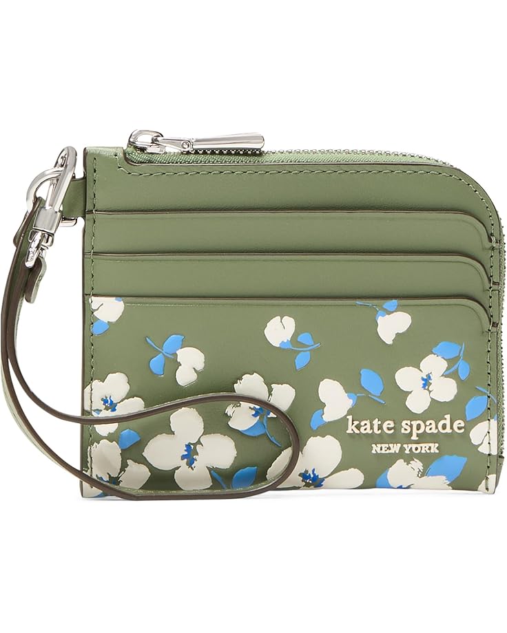 6pm Kate Spade New York Devin Painterly Bouquet Card Case Wristlet