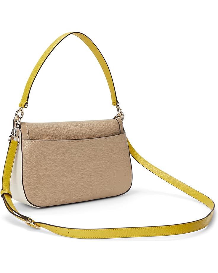 6pm Kate Spade New York Hudson Colorblocked Pebbled Leather Flap Shoulder Bag