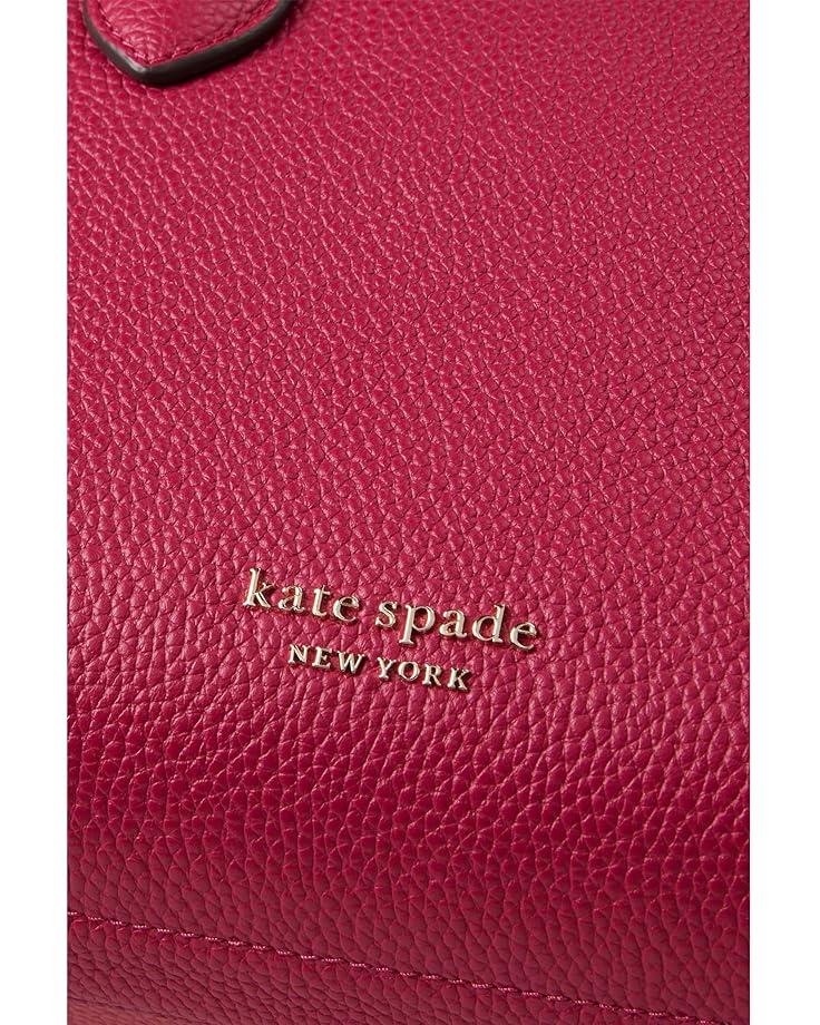 6pm Kate Spade New York Knott Color-Blocked Pebbled Leather Medium Zip Top Satchel