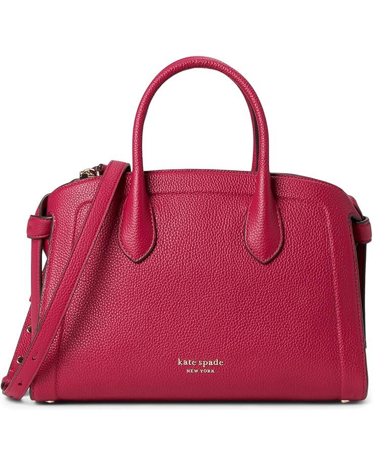 6pm Kate Spade New York Knott Color-Blocked Pebbled Leather Medium Zip Top Satchel