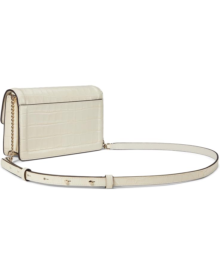 Kate Spade New York Knott Croc Embossed Leather Flap Crossbody