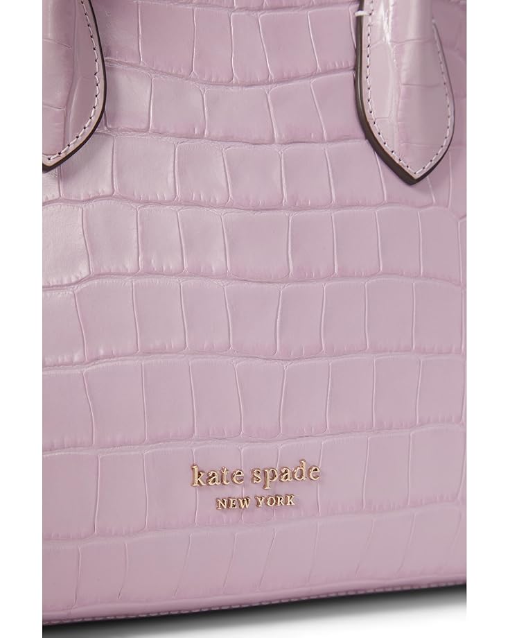 Kate Spade New York Knott Croc Embossed Leather Medium Zip Top Satchel