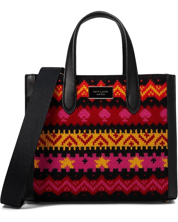 6pm Kate Spade New York Manhattan Carnival Fair Isle Sweater Knit Small Tote