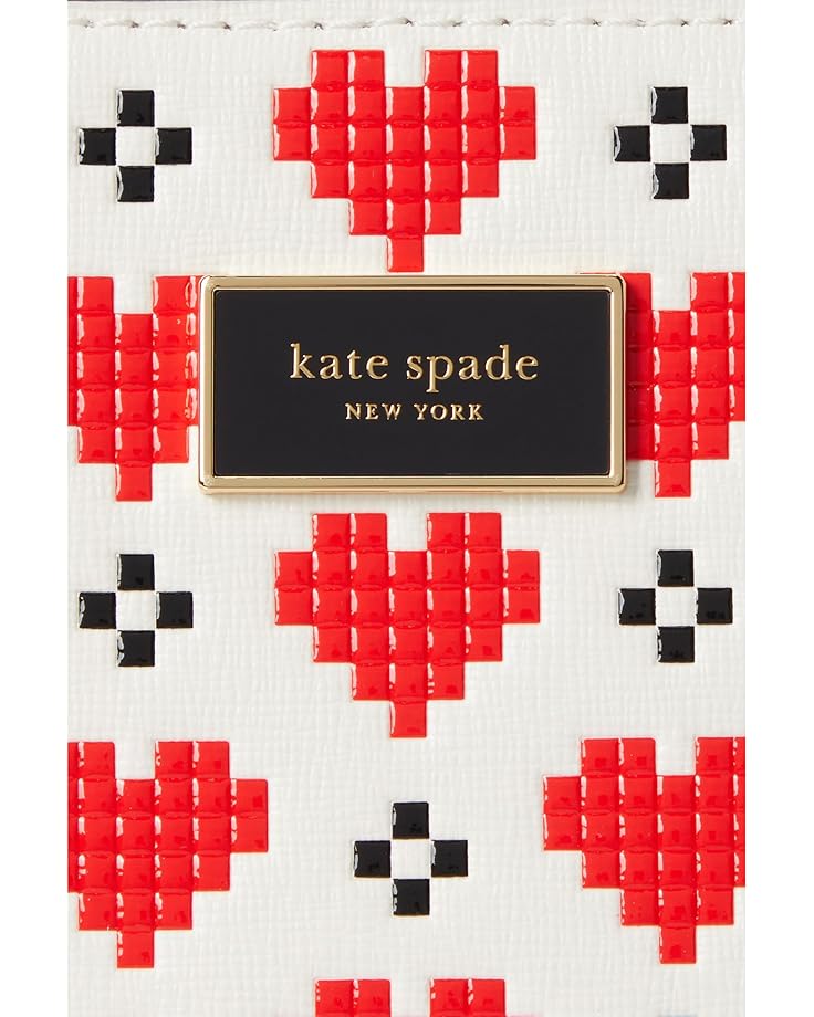 6pm Kate Spade New York Manhattan Pixel Hearts Embossed Saffiano Leather Mini Tote