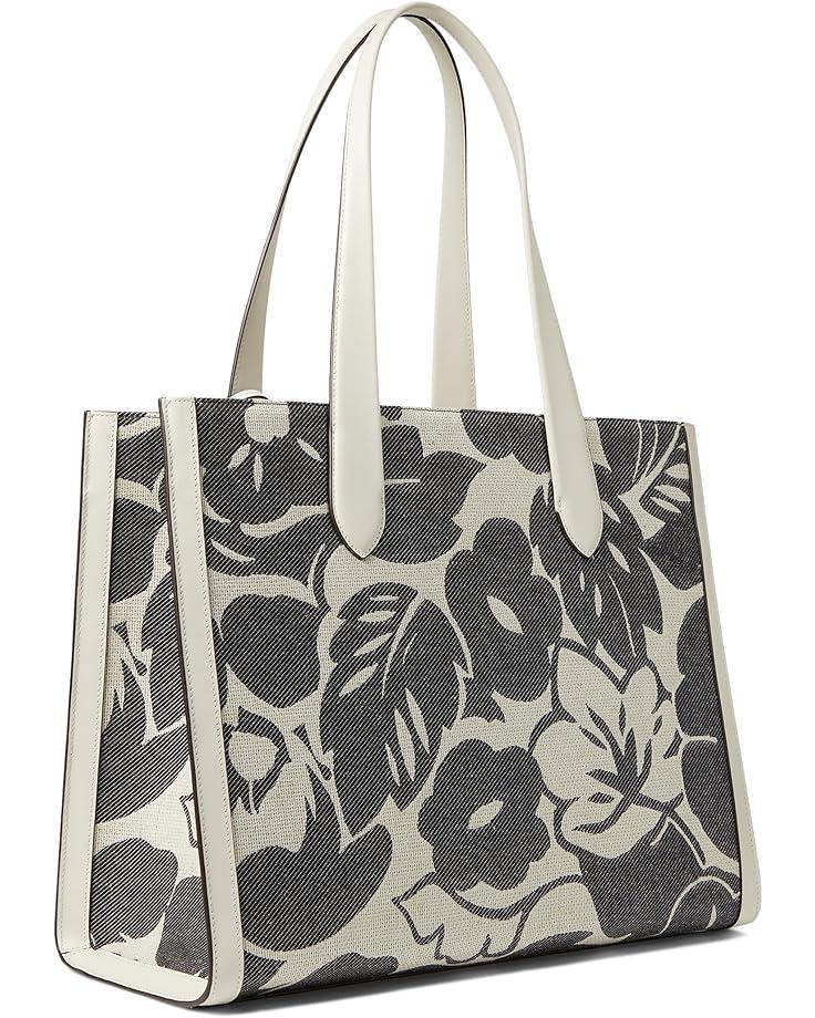 6pm Kate Spade New York Manhattan Tropical Foliage Canvas Jacquard Large Tote