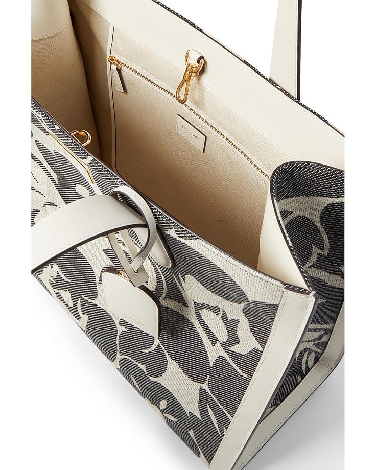 6pm Kate Spade New York Manhattan Tropical Foliage Canvas Jacquard Large Tote