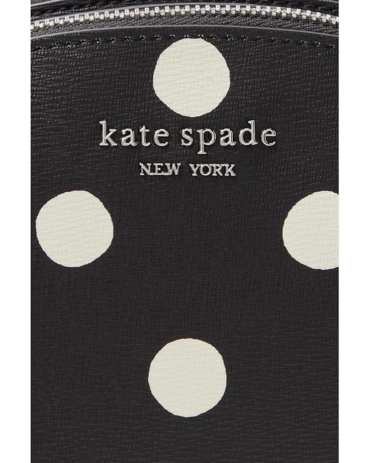 6pm Kate Spade New York Morgan Sunshine Dot Printed PVC Double Zip Dome Crossbody