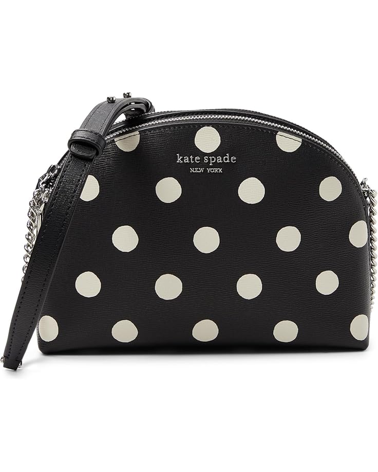 6pm Kate Spade New York Morgan Sunshine Dot Printed PVC Double Zip Dome Crossbody