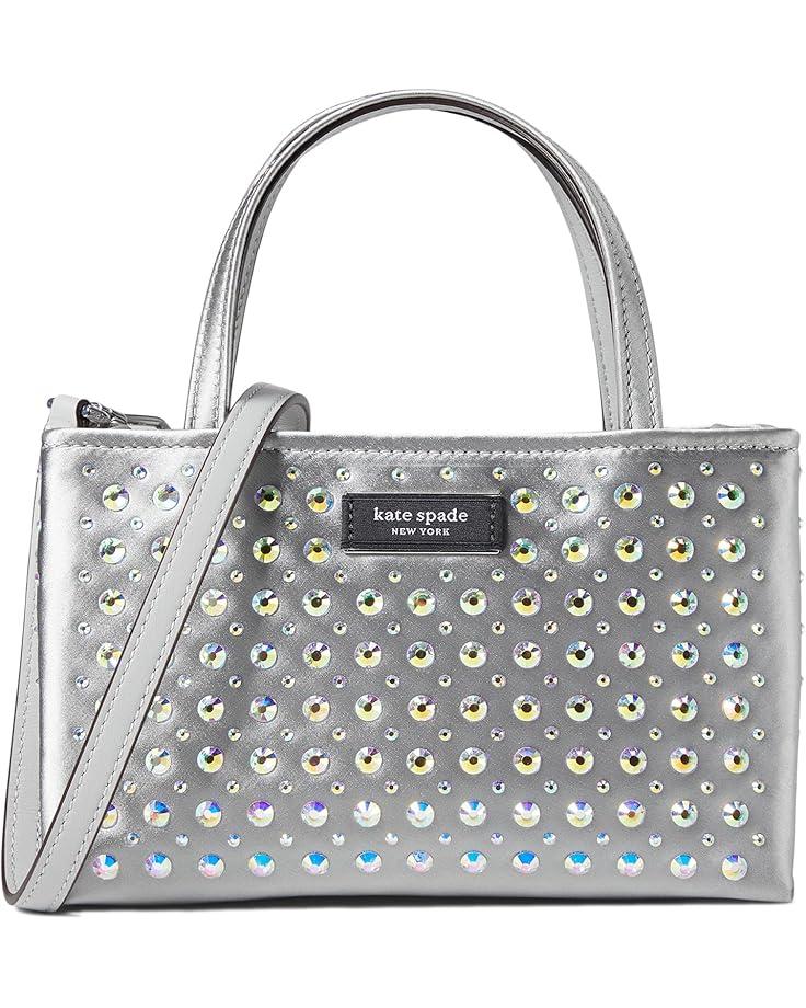 6pm Kate Spade New York Sam Icon Crystal Embellished Fabric Mini Tote