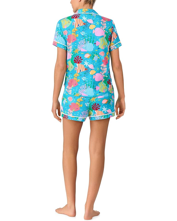6pm Kate Spade New York Short Sleeve Boxer PJ Set Women's