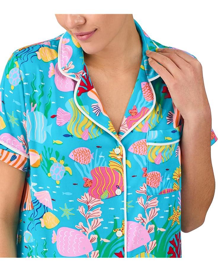 6pm Kate Spade New York Short Sleeve Boxer PJ Set Women's