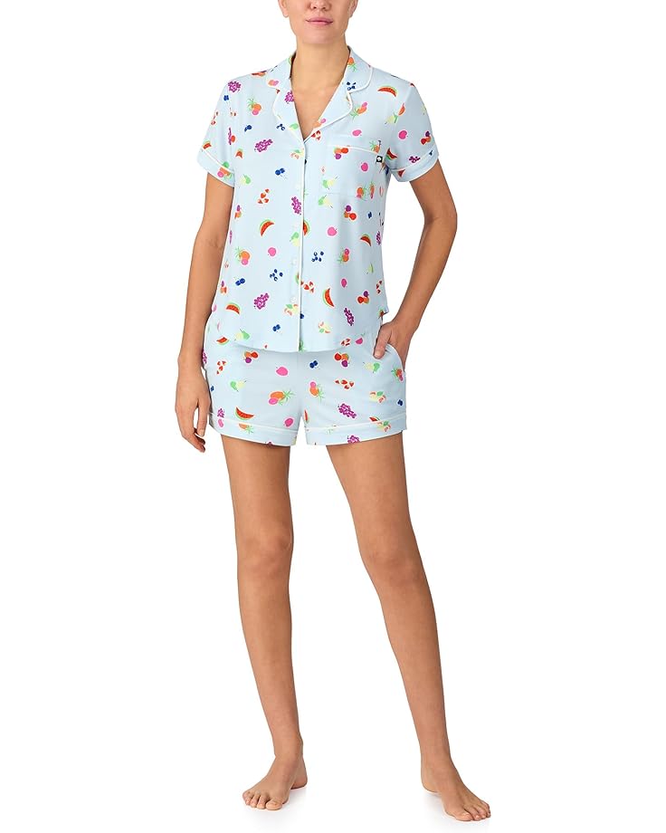 6pm Kate Spade New York Short Sleeve Boxer PJ Set Women's
